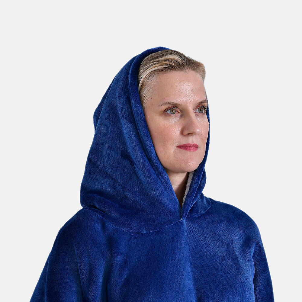 Snuggle Huggle Sherpa Fleece Hoodie - Blue