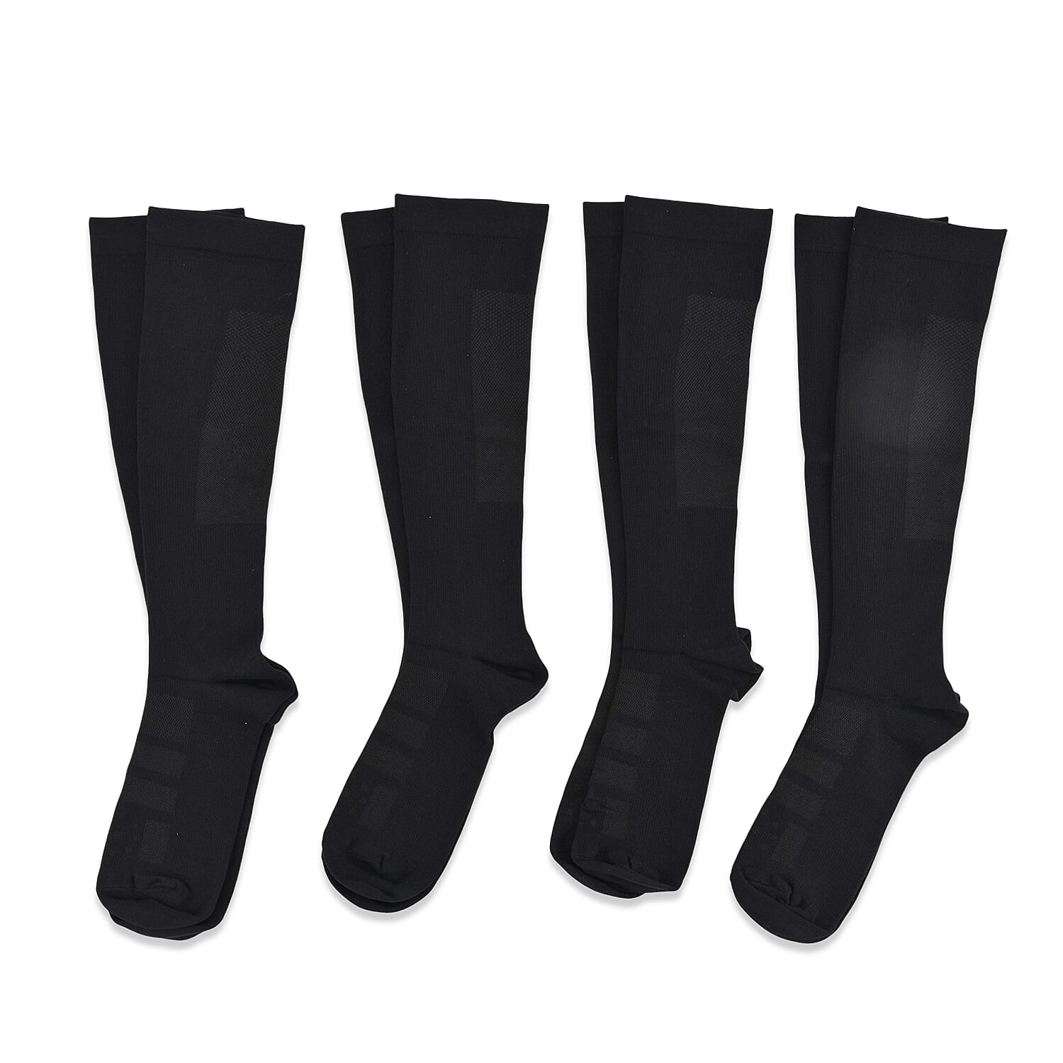 Bliss - Beyond Set of 4 - Copper FIR Compression Socks (Size L) - Black