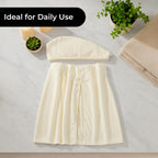 Soft - Comfortable Microfiber Bath and Hair Wrap Cap Set - Cream