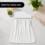 Soft - Comfortable Microfiber Bath and Hair Wrap Cap Set - White