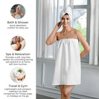 Soft - Comfortable Microfiber Bath and Hair Wrap Cap Set - White
