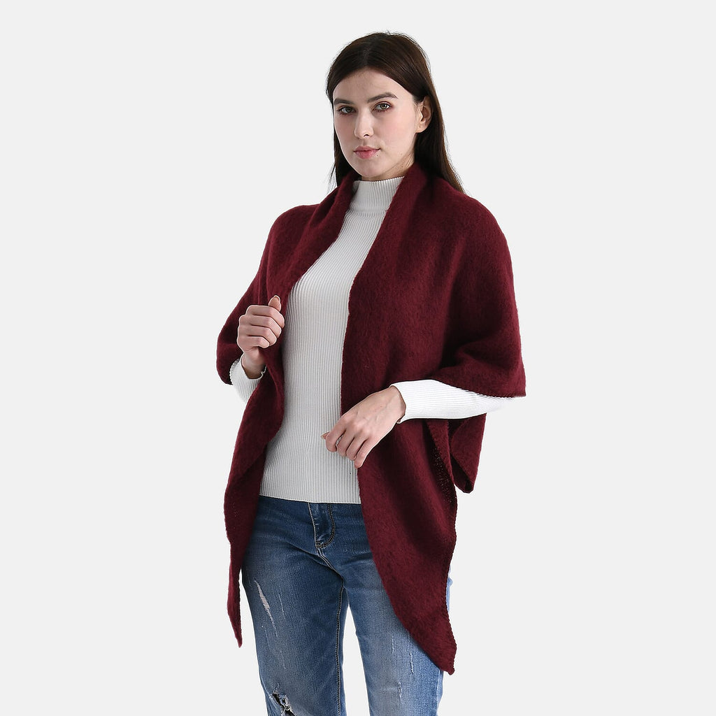 Soft Touch Large Knitted Scarf (200 x 80cm) - Red