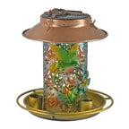 Solar Powered Bird Feeder Lamp with IP65 Waterproof (Size 36x18 cm) - Bronze
