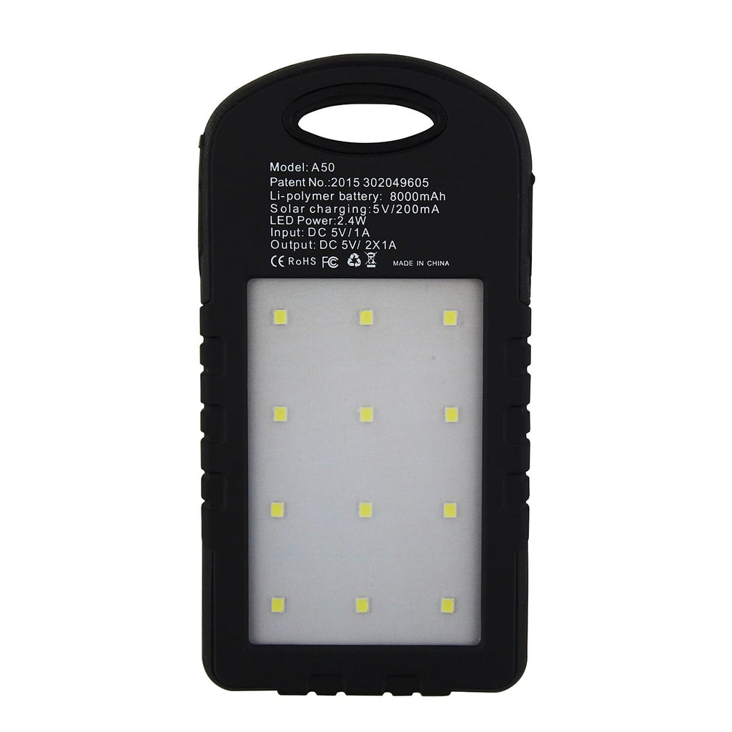 Solar Rechargeable Powerbank with Bright Light 4000 MaH