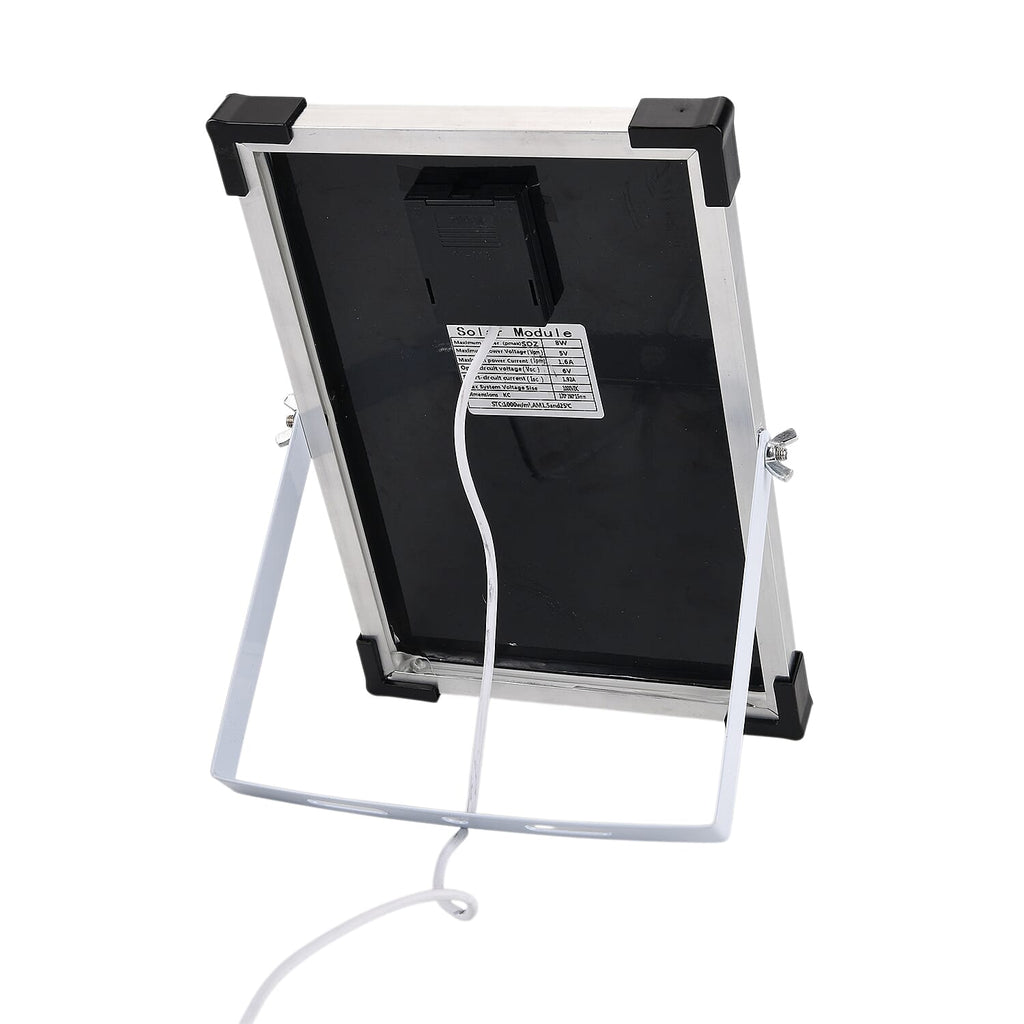 Solar Panel Dual HD Camera System with Night Vision, Flood Lights, 8W Solar Panel Included