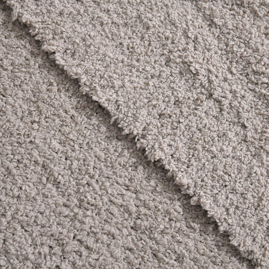 Solid Colour Cozy Microfiber Knitted Blanket (Size 152x127 Cm) - Coffee