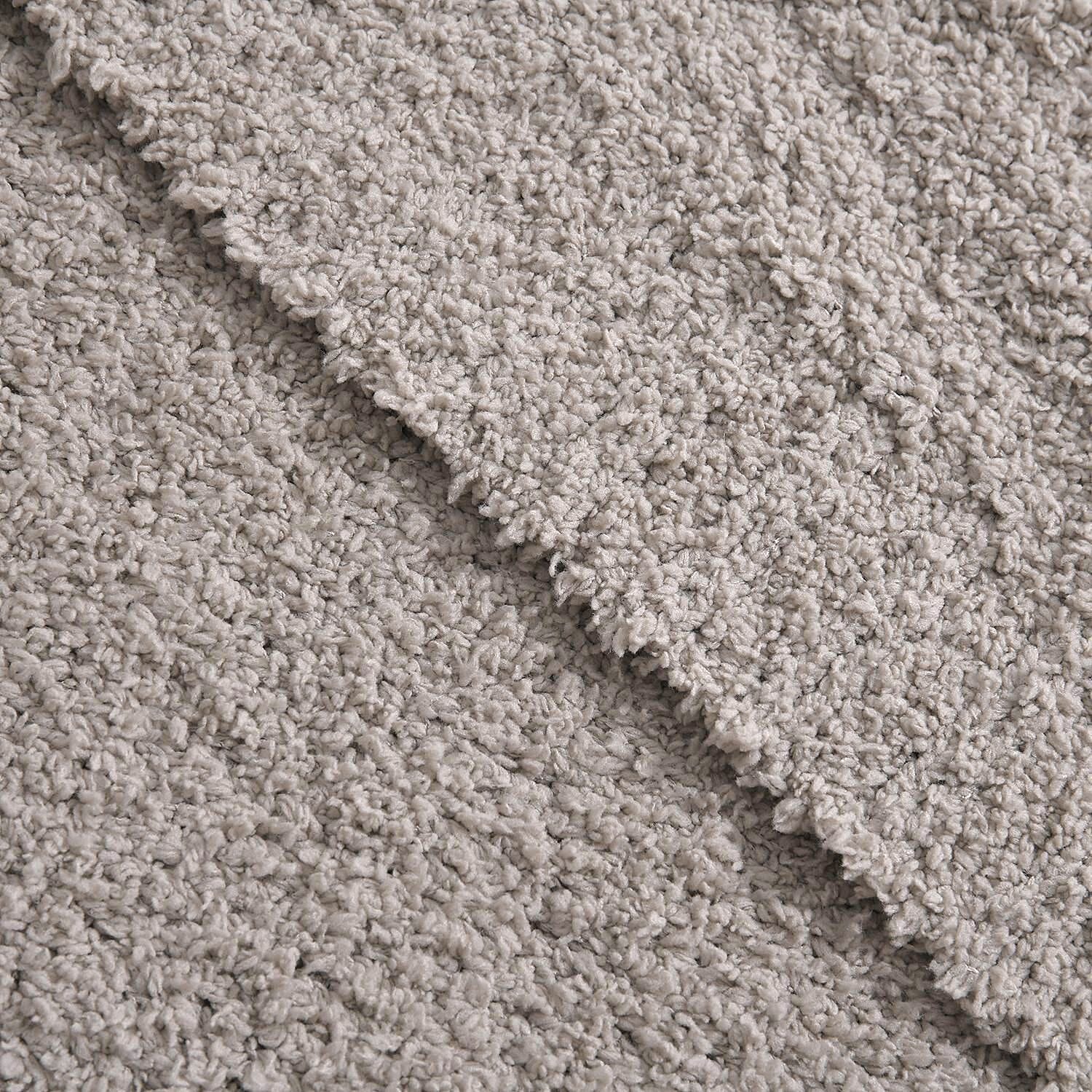 Solid Colour Cozy Microfiber Knitted Blanket (Size 152x127 Cm) - Coffee