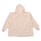 Unisex Super Soft Sherpa Zip Up Hoodie With Pockets - Up To Size 30 - Ivory
