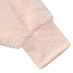 Unisex Super Soft Sherpa Zip Up Hoodie With Pockets - Up To Size 30 - Ivory