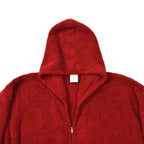 Adults’ Solid Colour Sherpa Blanket Hoodie with Zip Front & Side Pockets