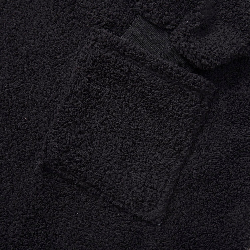 Adults’ Solid Colour Sherpa Blanket Hoodie with Zip Front & Side Pockets