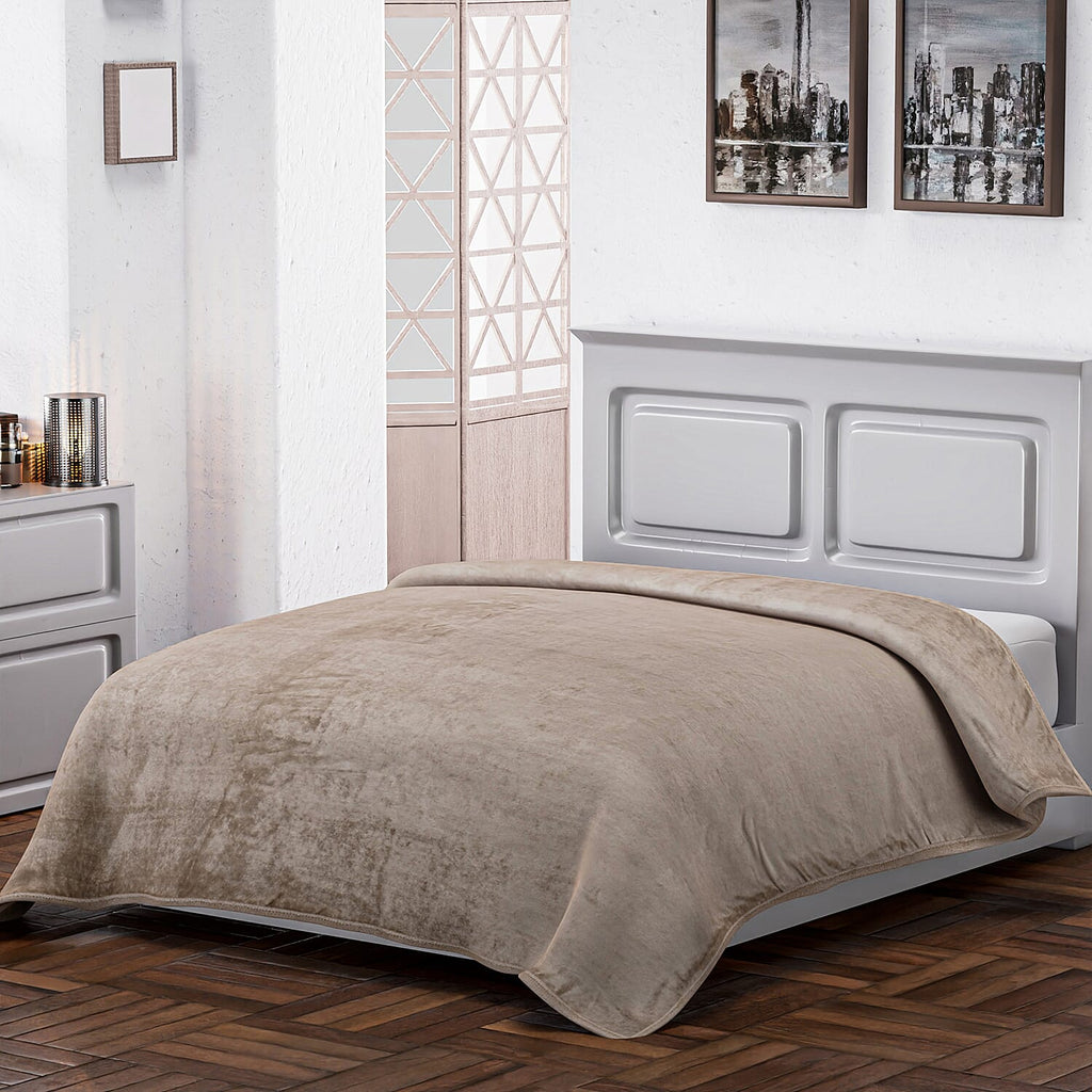 Soft and Luxurious Blanket - Beige Size- 220x228cm