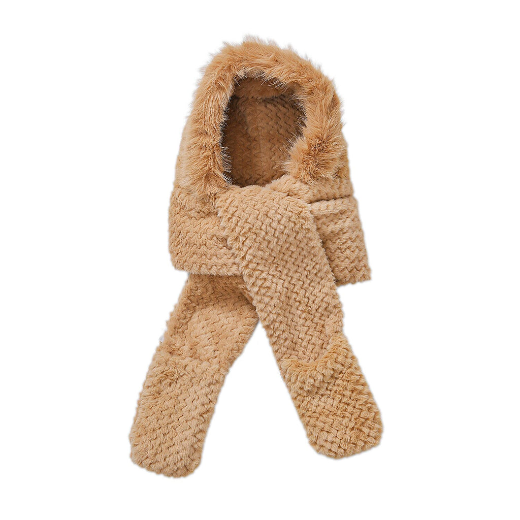3 in 1 Hooded Scarf - Brown