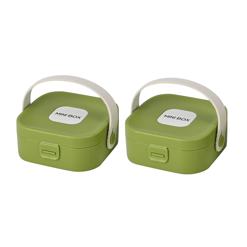 Set of 2 - Solid Jewellery Box - Green