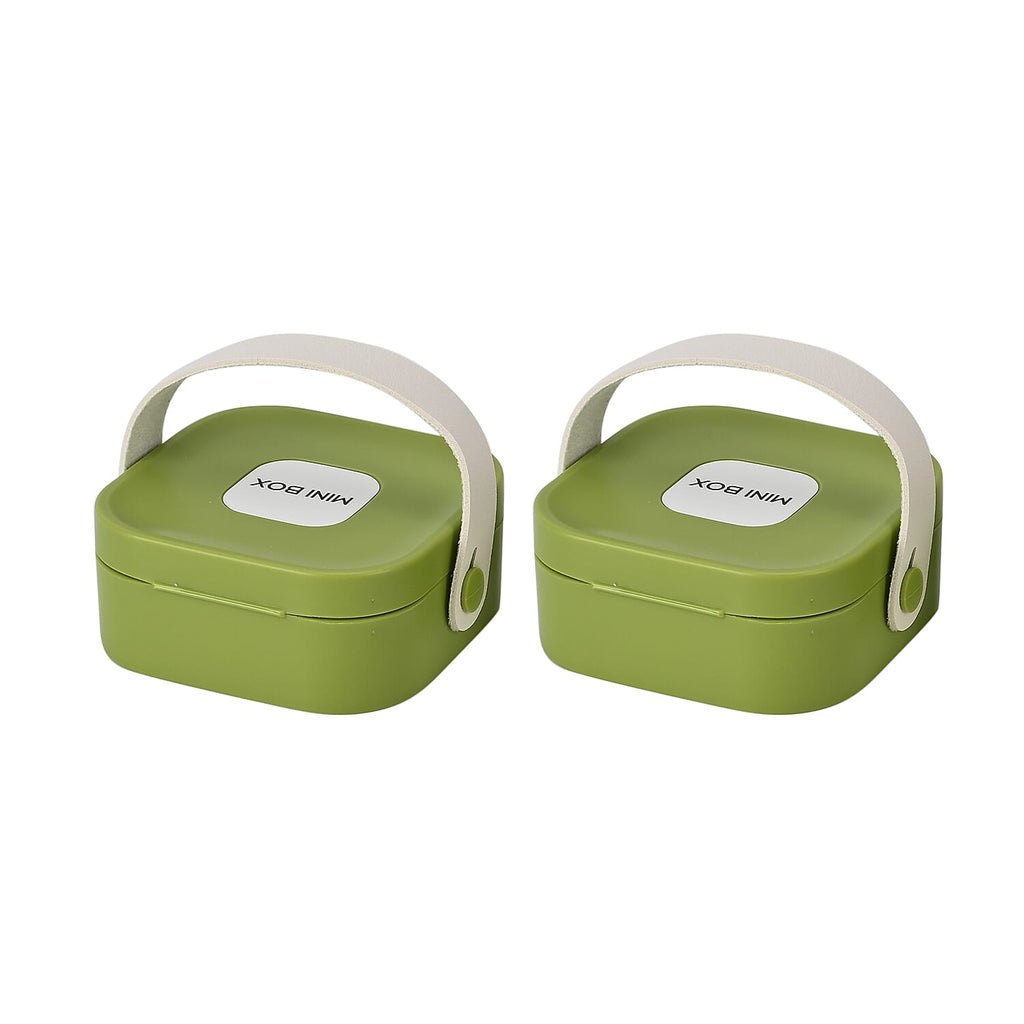 Set of 2 - Solid Jewellery Box - Green
