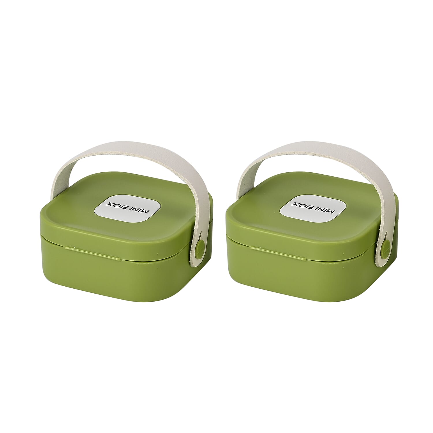 Set of 2 - Solid Jewellery Box - Green