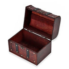 Classic Antique Style Wooden Storage Box (Size 21x16x14 cm) - Brown