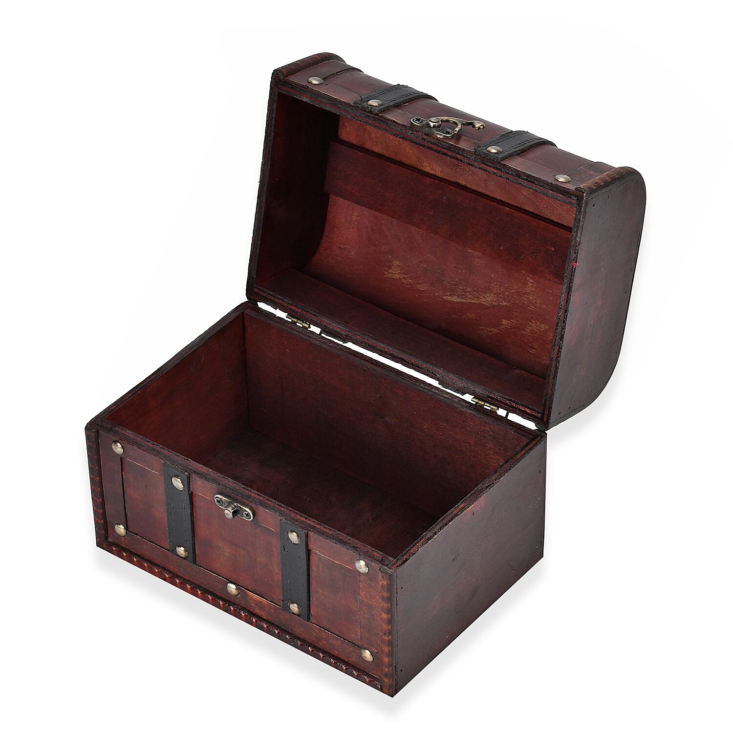 Classic Antique Style Wooden Storage Box (Size 21x16x14 cm) - Brown