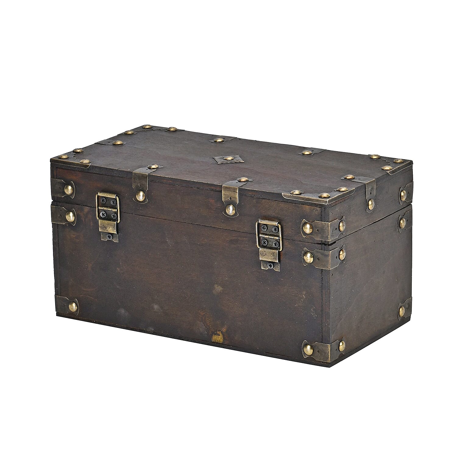 Solid European Style Wooden Box (Size 25x13x13 cm) - Brown
