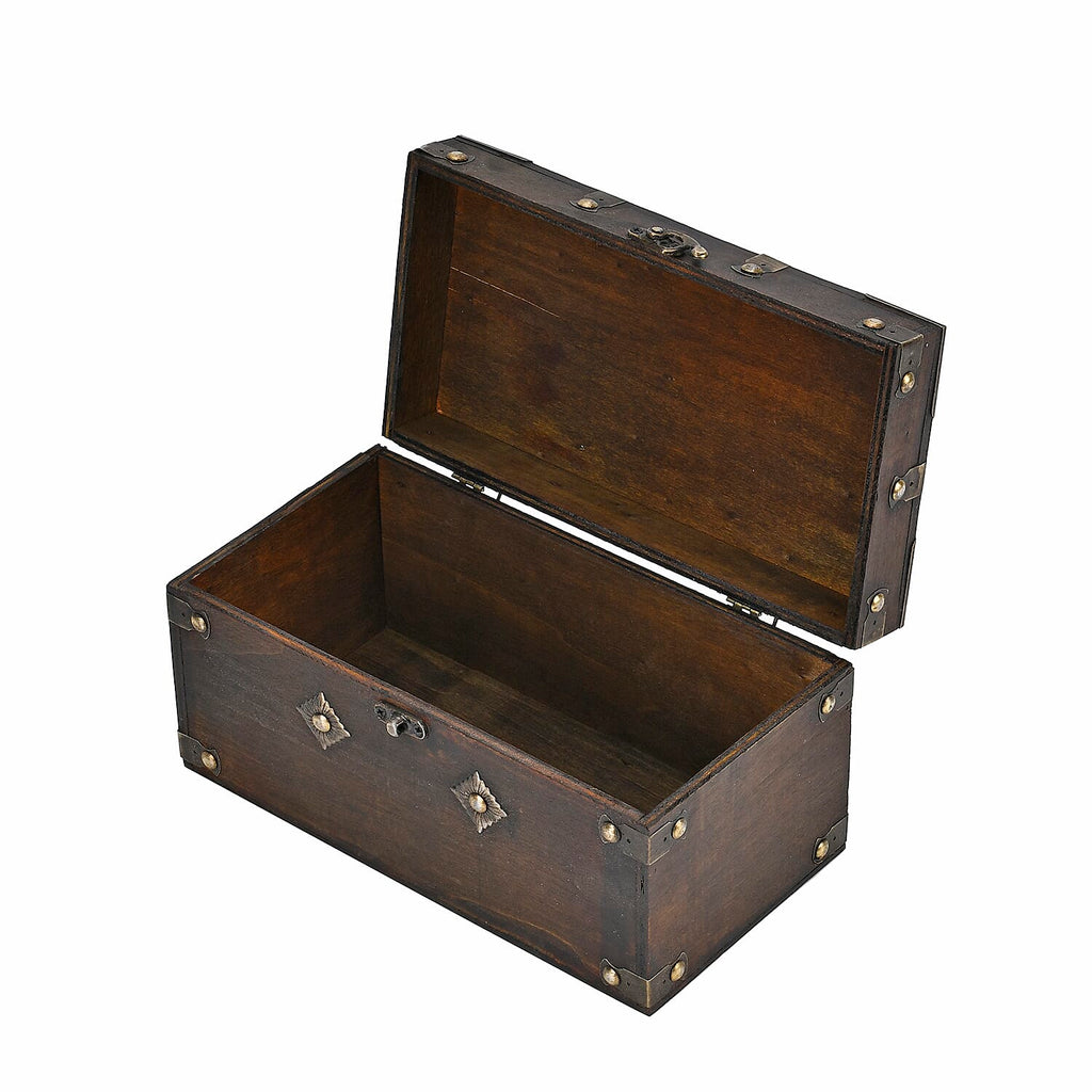 Solid European Style Wooden Box (Size 25x13x13 cm) - Brown