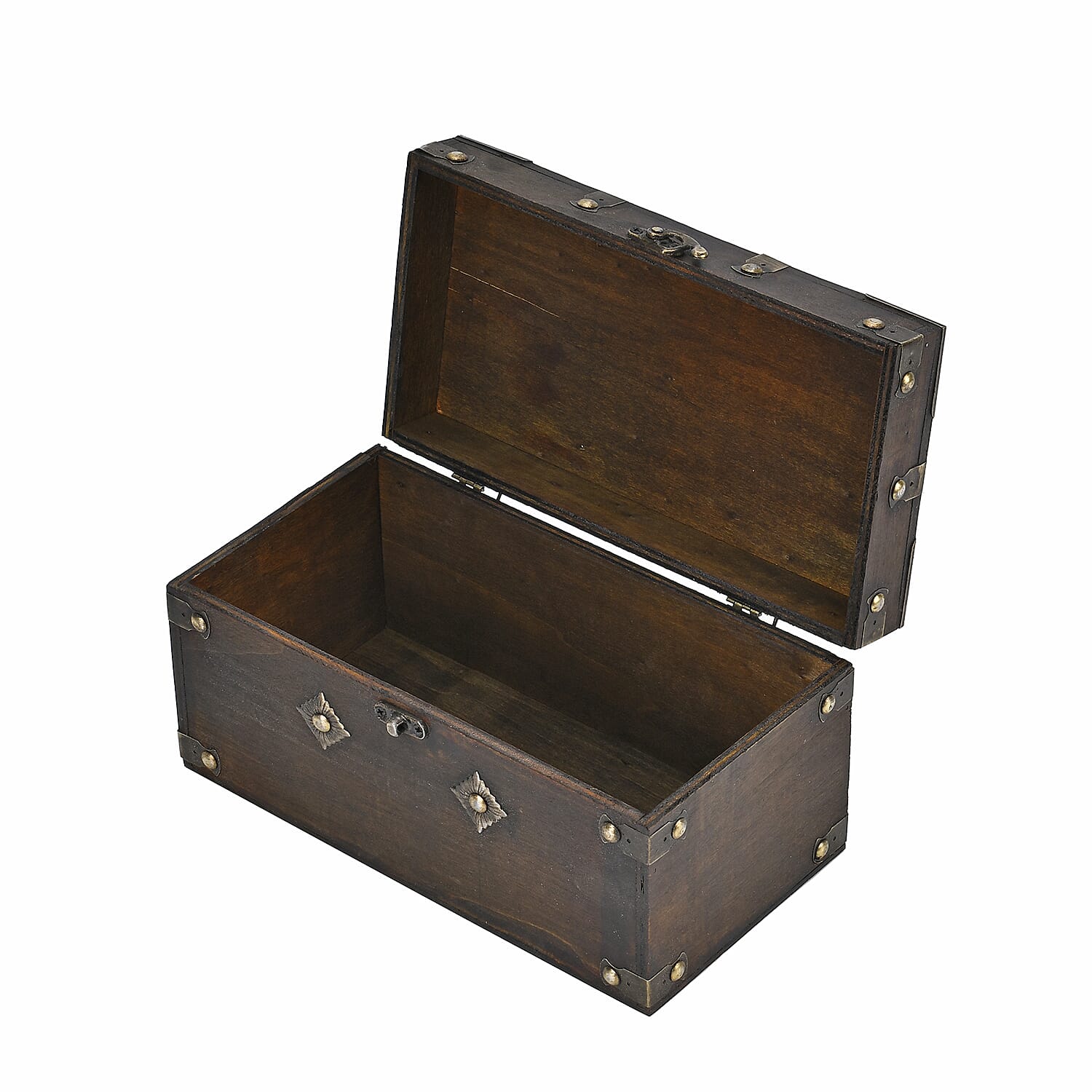 Solid European Style Wooden Box (Size 25x13x13 cm) - Brown
