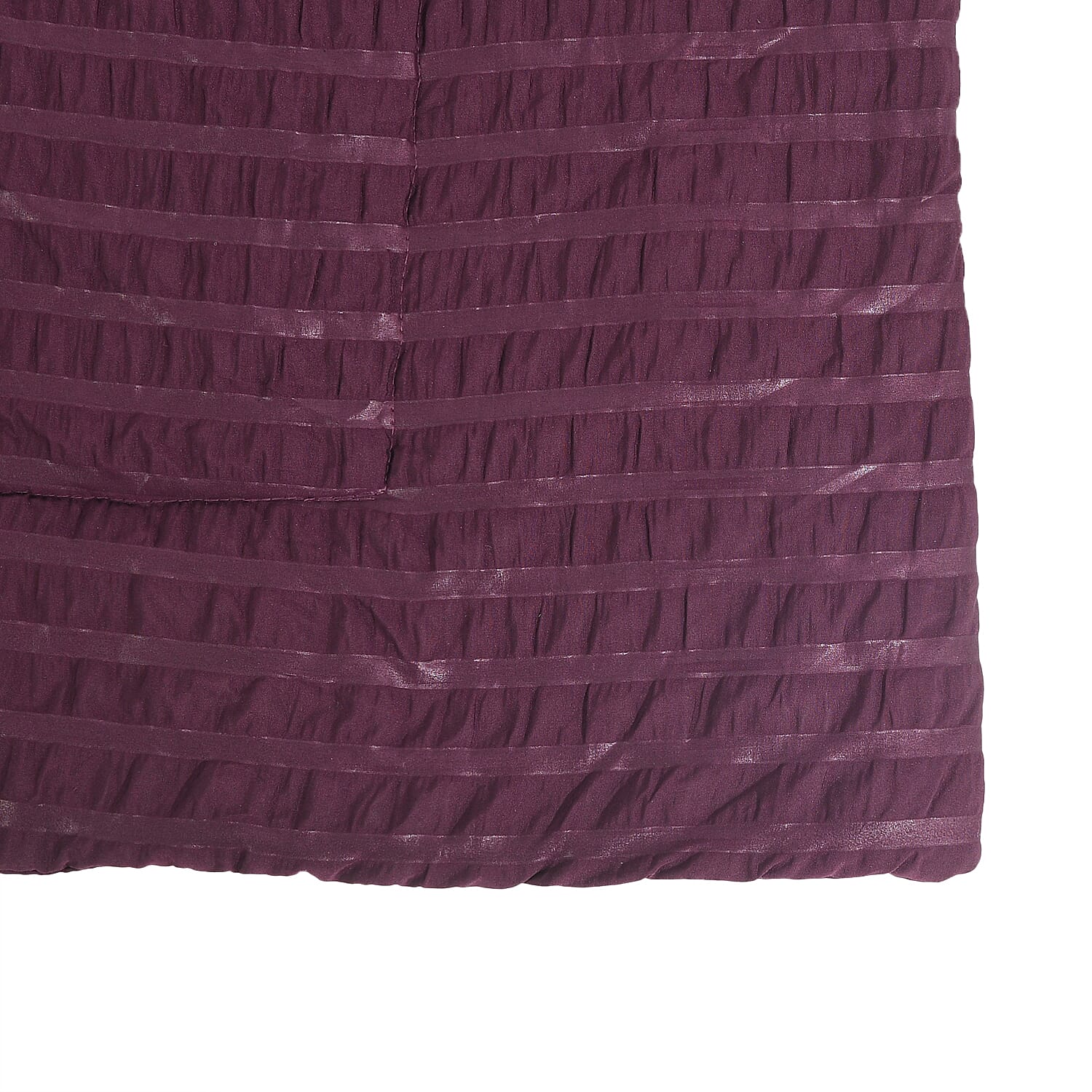 Luxurious Seersucker Quilted Comforter (Size 228X240 Cm) - Red Wine