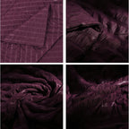 Luxurious Seersucker Quilted Comforter (Size 228X240 Cm) - Red Wine