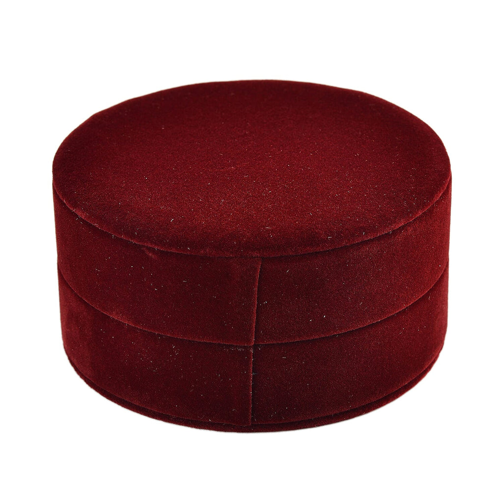 Christmas Dark Red Velvet Solid Pendant Box