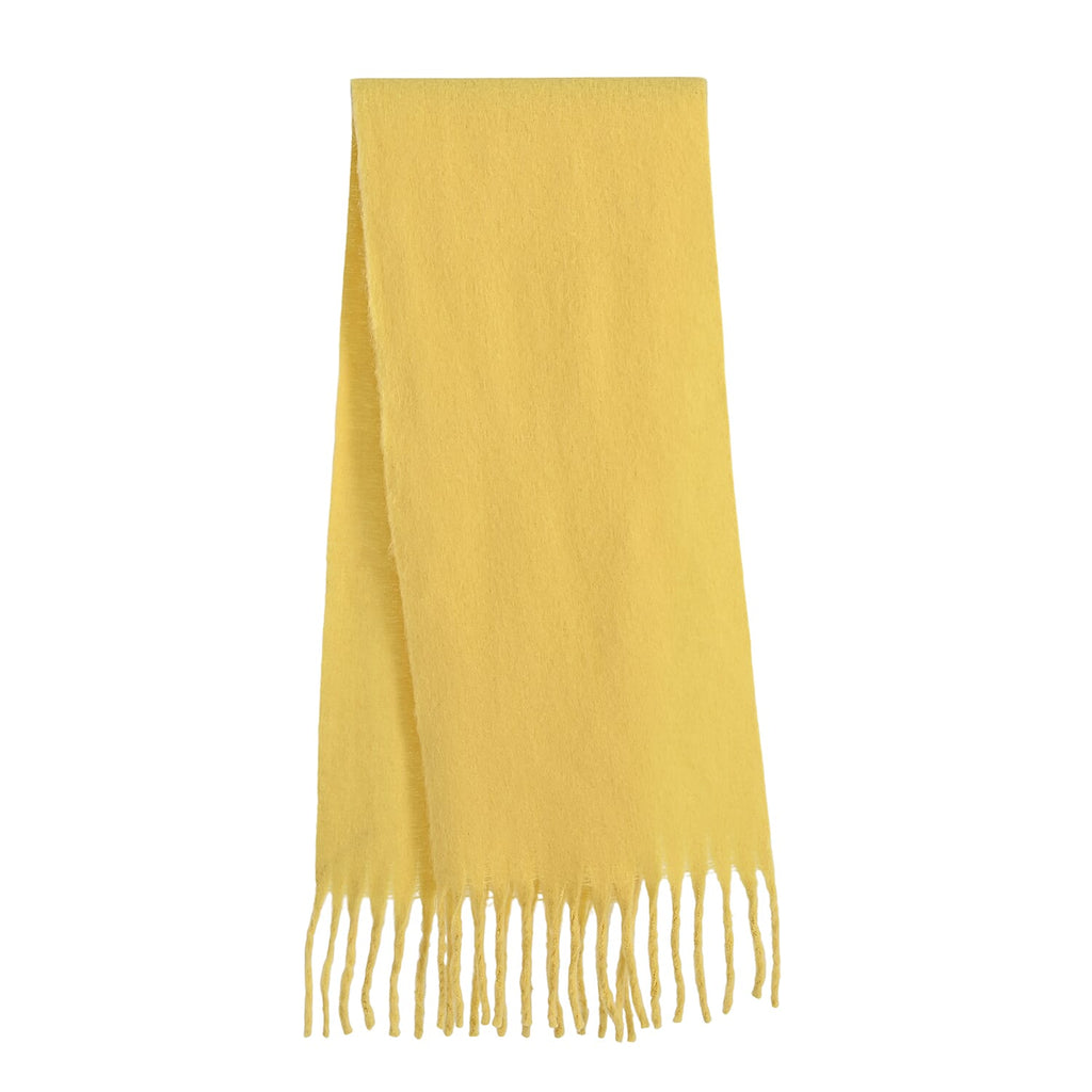 Super Soft Tassel Scarf (198 x 40cm) - Yellow