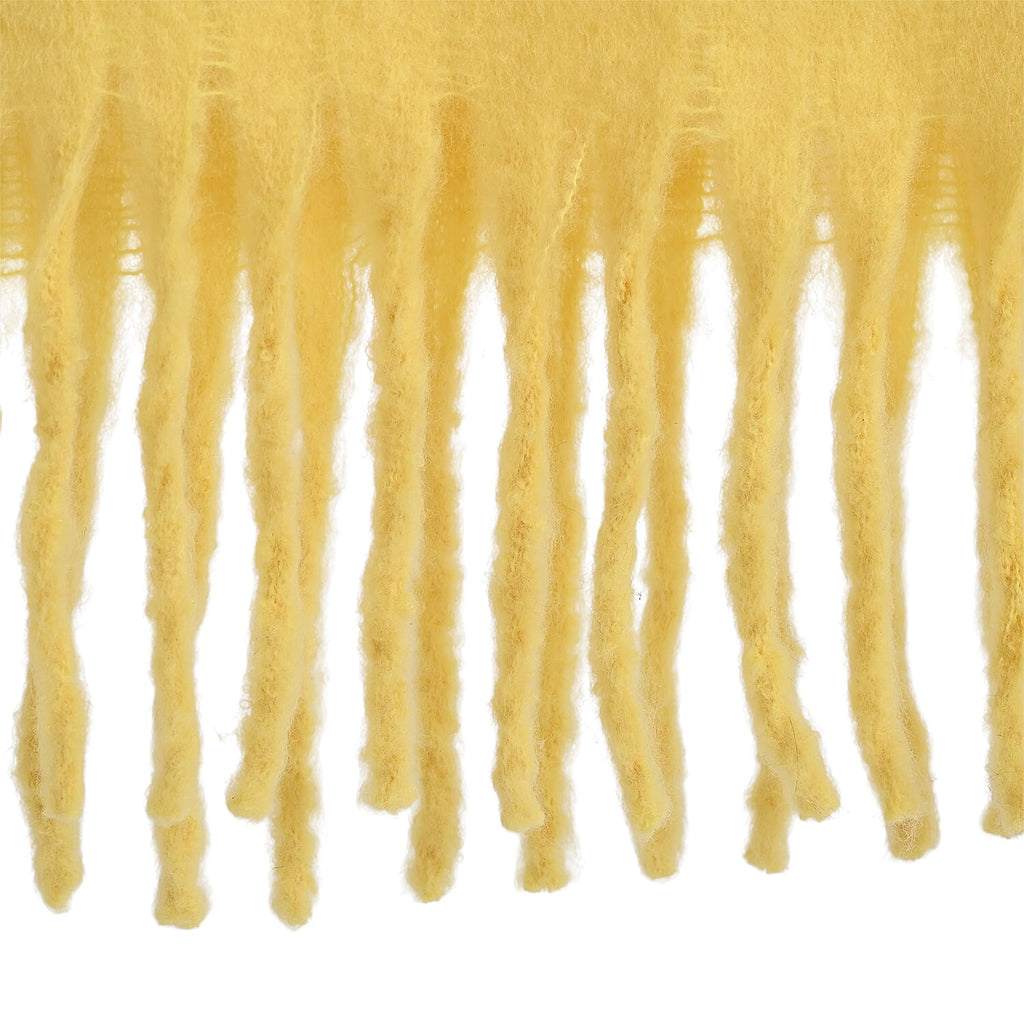 Super Soft Tassel Scarf (198 x 40cm) - Yellow