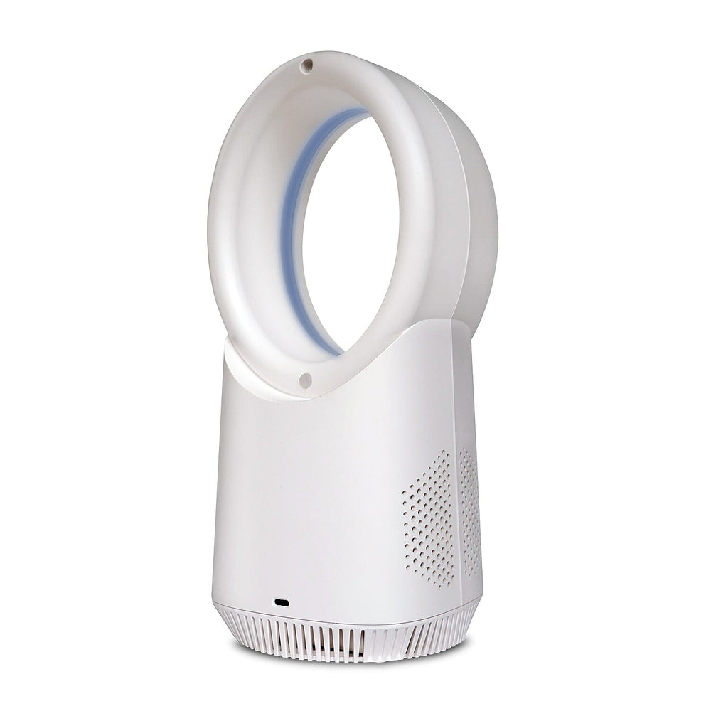 VYBRA Bladeless Rechargable Fan with Ambient lighting - White