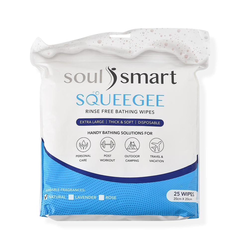 Set of 2 - Soulsmart Sponge Aloe Vera Bath Wipes (25 Wipes each)