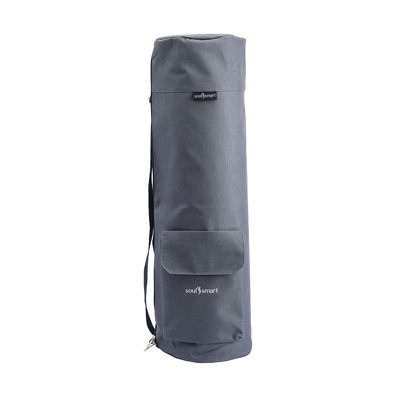 Soul Smart Solid Yoga Bag With Shoulder Strap (Size70x20) - Grey