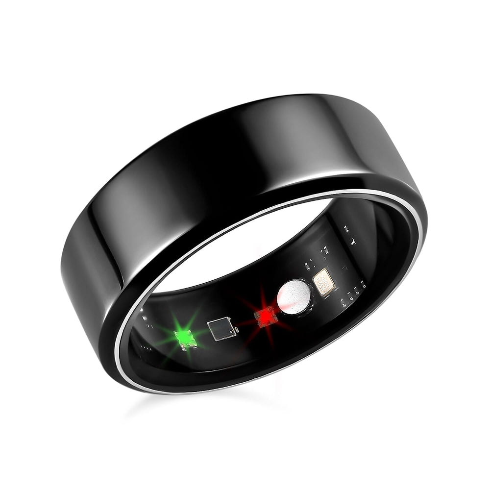 SoulSmart Unisex Smart Ring with Multifunctional (Heart Rate Body Temperature Sleep Monitoring Step Recording Sport) Features - Black