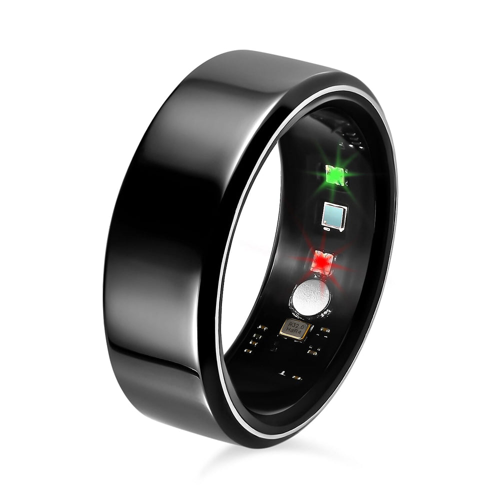 SoulSmart Unisex Smart Ring with Multifunctional (Heart Rate Body Temperature Sleep Monitoring Step Recording Sport) Features - Black