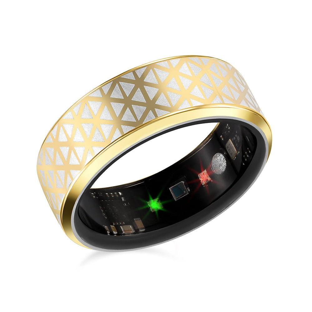 SoulSmart Unisex Smart Ring with Multifunctional (Heart Rate Body Temperature Sleep Monitoring Step Recording Sport) Features - Yellow
