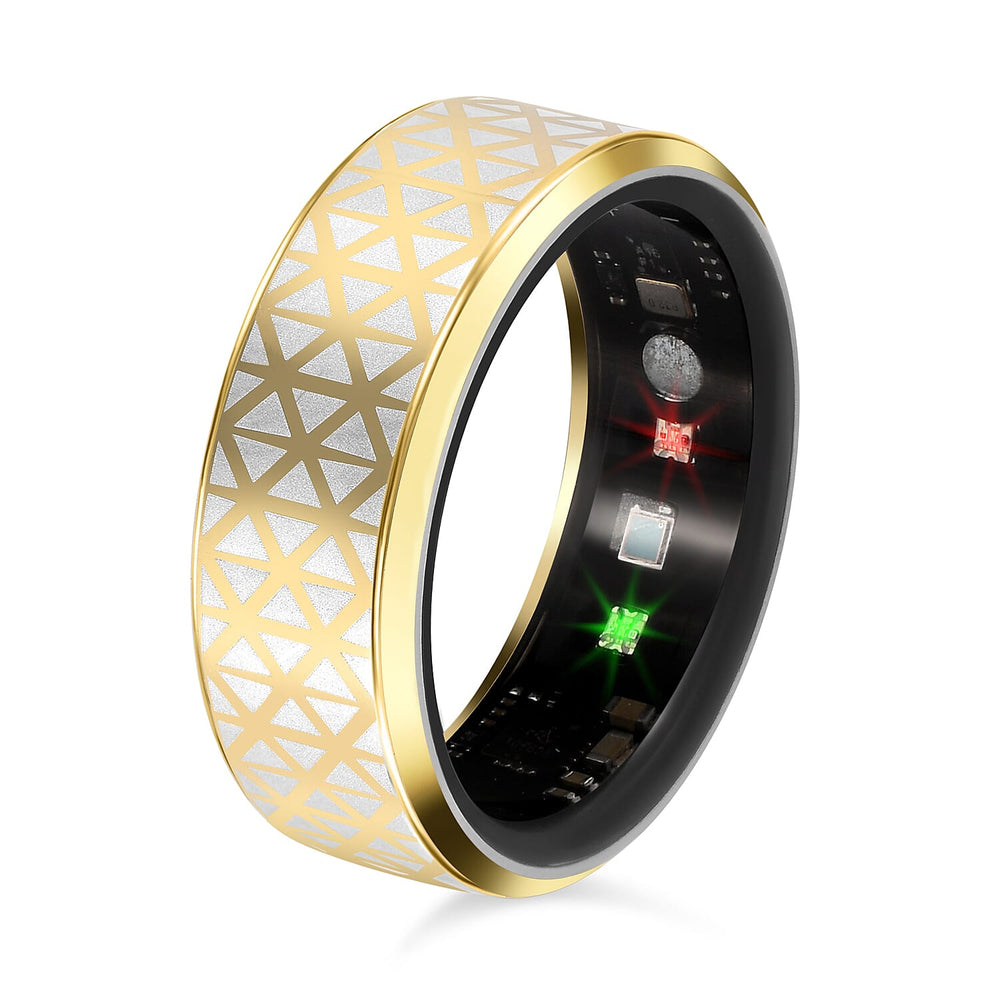 SoulSmart Unisex Smart Ring with Multifunctional (Heart Rate Body Temperature Sleep Monitoring Step Recording Sport) Features - Yellow