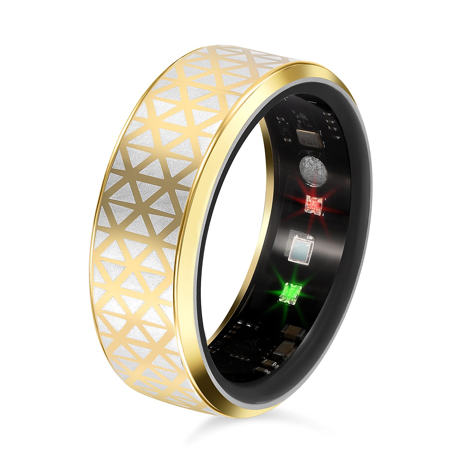 SoulSmart Unisex Smart Ring with Multifunctional (Heart Rate Body Temperature Sleep Monitoring Step Recording Sport) Features - Yellow
