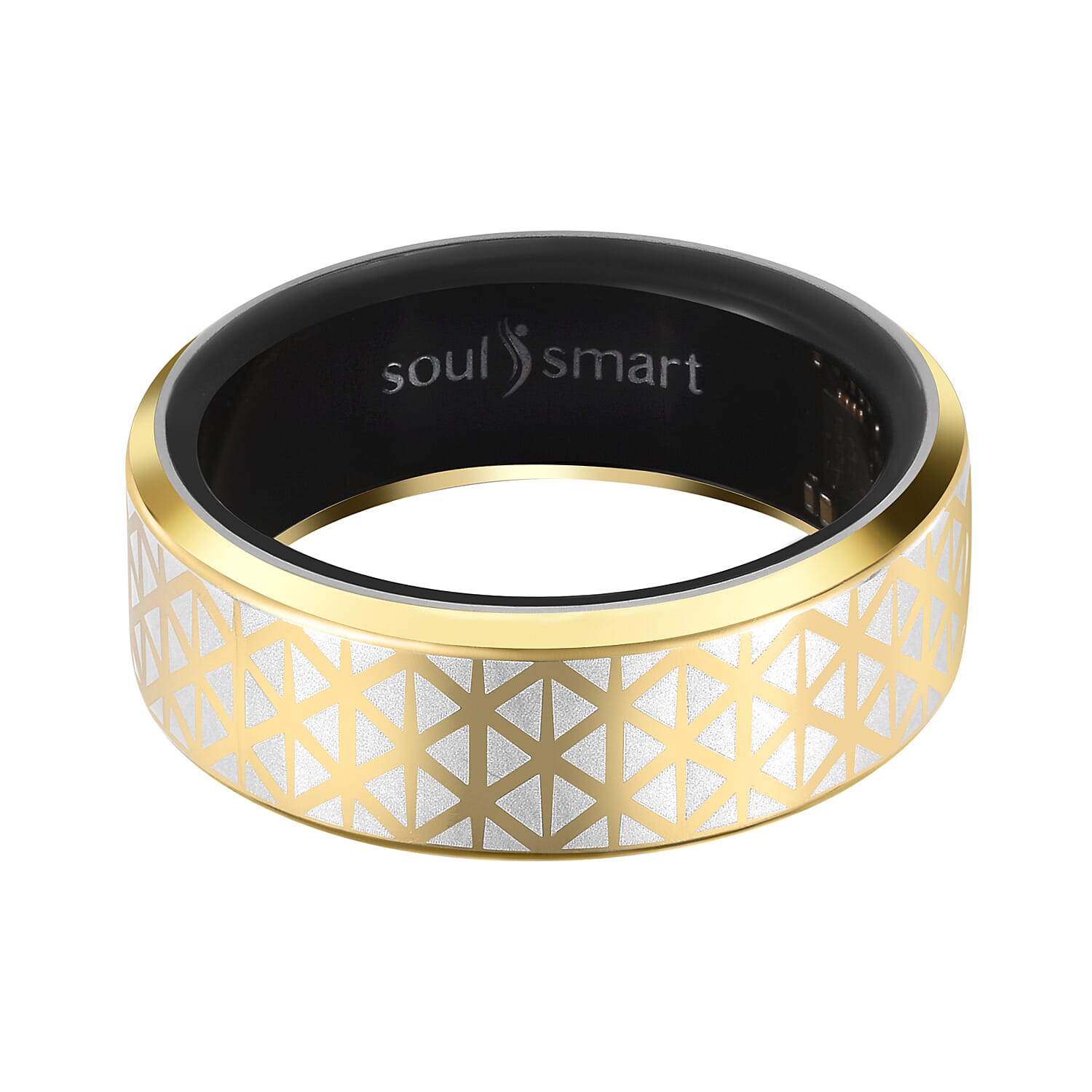 SoulSmart Unisex Smart Ring with Multifunctional (Heart Rate Body Temperature Sleep Monitoring Step Recording Sport) Features - Yellow