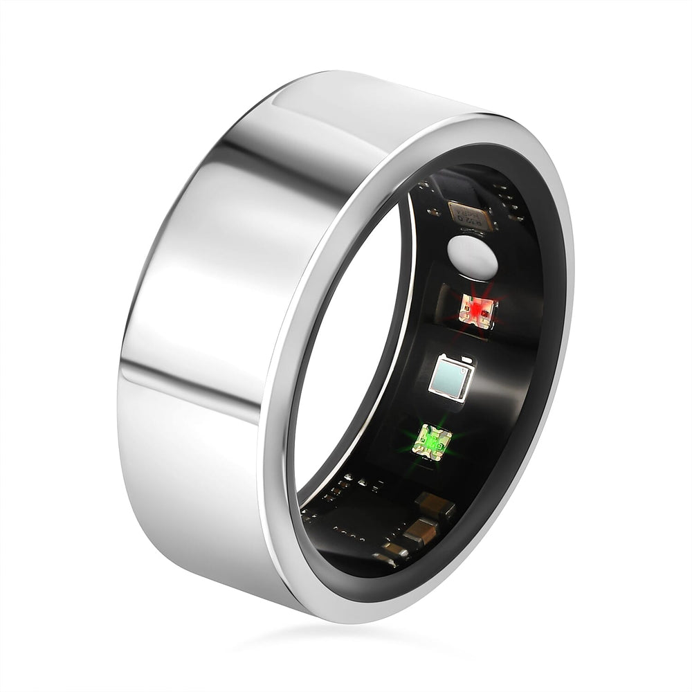 SoulSmart Unisex Smart Ring with Multifunctional (Heart Rate Body Temperature Sleep Monitoring Step Recording Sport) Features - Silver