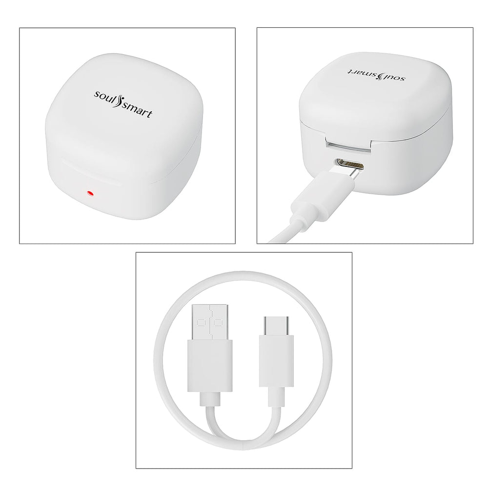 SoulSmart Unisex Smart Ring with Multifunctional (Heart Rate Body Temperature Sleep Monitoring Step Recording Sport) Features - Silver