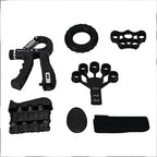 Soulsmart 6-in-1 Grip Strength Training Set - Adjustable Gripper, Rings, Balls, & Finger Exercisers - Black