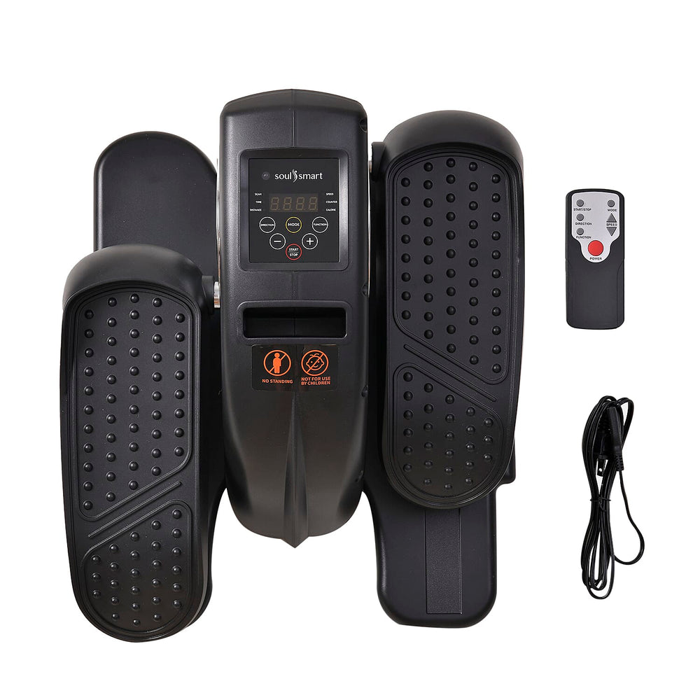 SoulSmart Electric Stepper With Elliptical Pair Belt - LCD Display - Black