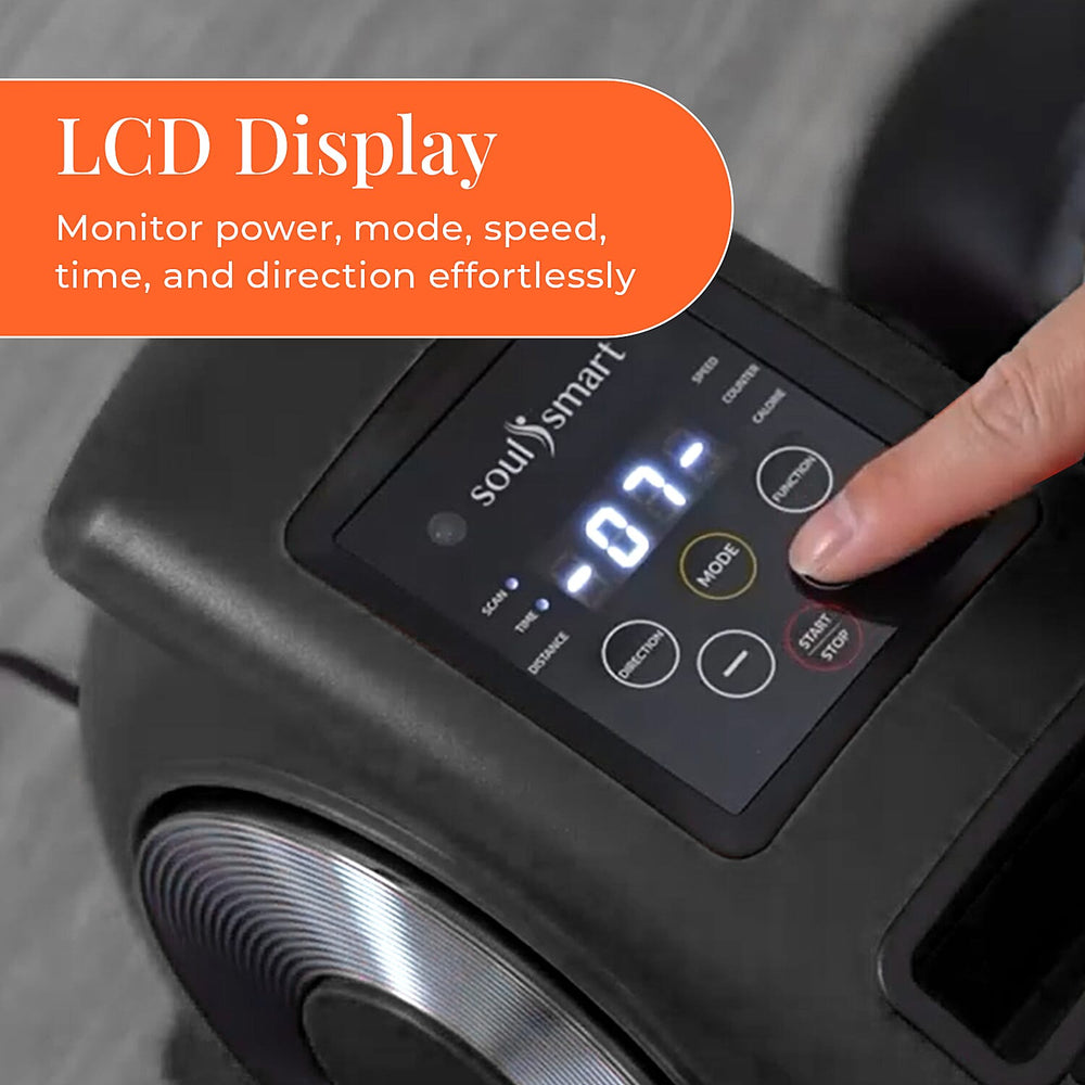 SoulSmart Electric Stepper With Elliptical Pair Belt - LCD Display - Black