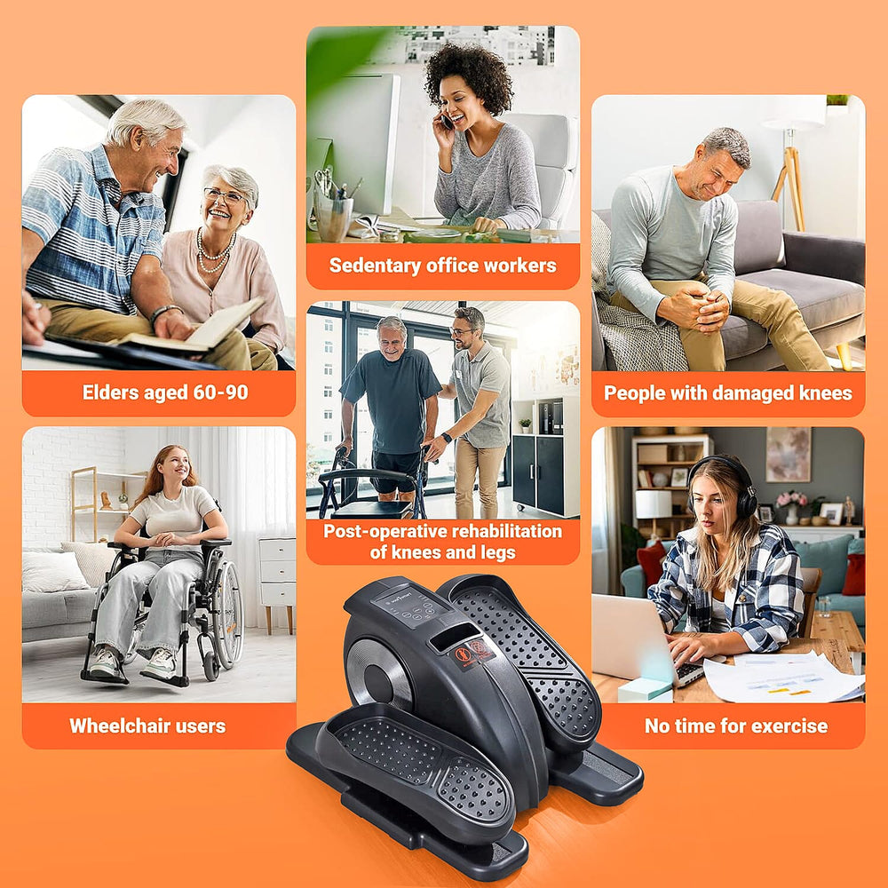 SoulSmart Electric Stepper With Elliptical Pair Belt - LCD Display - Black