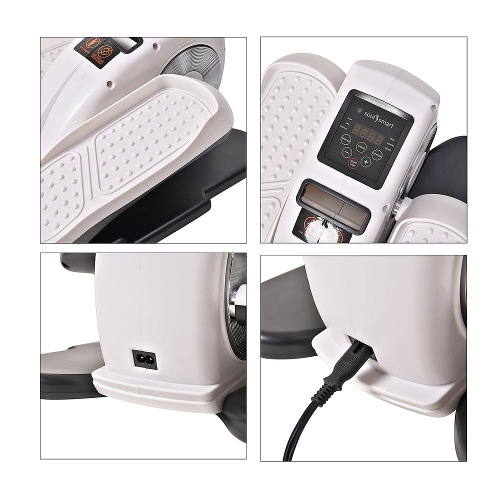 SoulSmart Electric Stepper With Elliptical Pair Belt - LCD Display - White - Black