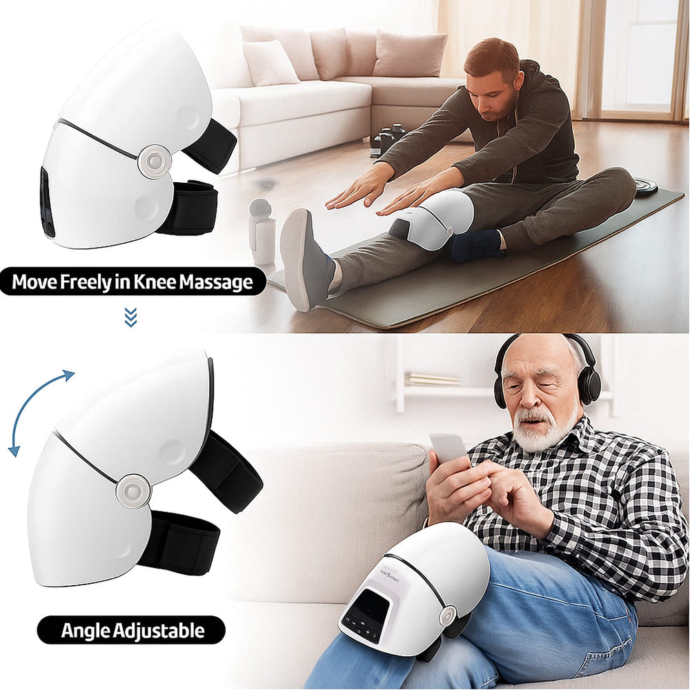 Soulsmart Rechargeable Cordless Knee Joint Massager with Heating, Air Pressure, Vibration & Electrotherapy Function