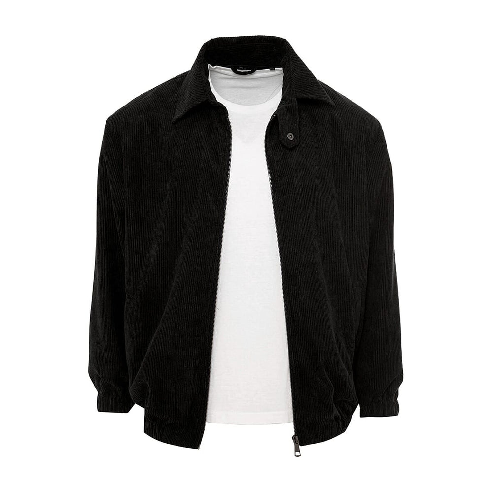Soul Star Mens Corduroy Zip-Front Jacket – 100% Polyester Casual Layer
