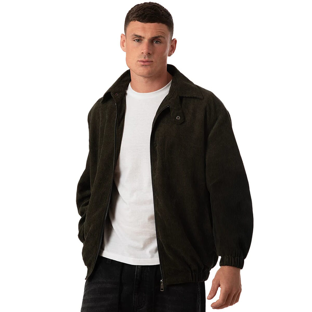 Soul Star Mens Corduroy Zip-Front Jacket – 100% Polyester Casual Layer