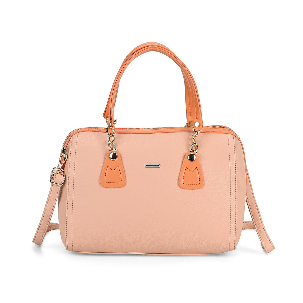 One Time Designer Closeout - Fully Lined Luxury Handbag With Adjustable Cross Body Strap - Pink
